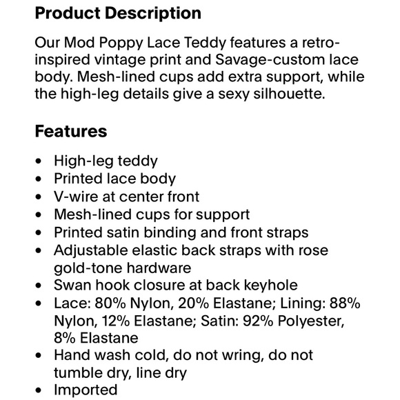 Savage X Fenty Mod Poppy lace teddy - Picture 8 of 8